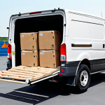 **Loading cargo onto a special vehicle:** Focus on safety measures during the process. Include elements like checking cargo size, securing with ropes/belts, even weight distribution, and ensuring the driver's visibility is not obstructed.