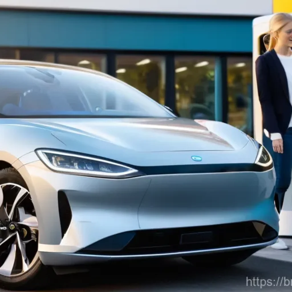 특수 차량 보험 가입 요령 - **Electric Vehicle Insurance - Battery & Charging Safety:**
    A dynamic, eye-level shot of a sleek...